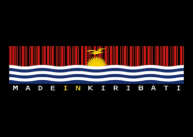 Kiribati Flag Barcode Design