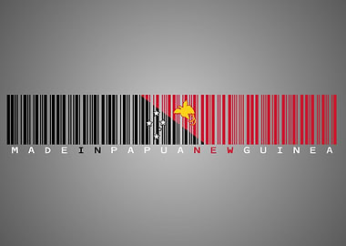 Papua New Guinea Barcode Flag