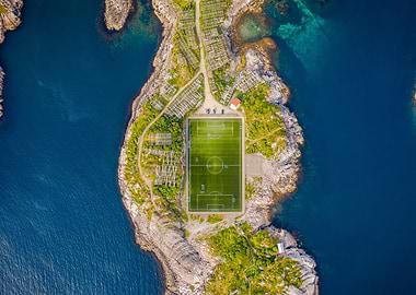 Soccer Field on Island