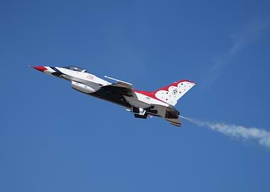 F-16 Fighter Jet in Flight US Air Force Thunderbird