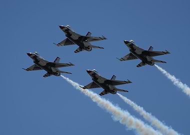 Air Force Thunderbirds F-16 Fighter Jet Formation
