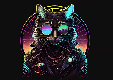 Cool Cat in Sunglasses