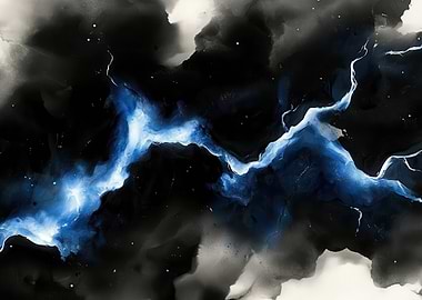 Abstract Blue Nebula
