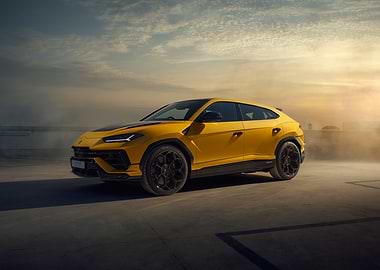 Yellow Lamborghini Urus