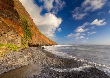 Rocky Coast in the Setting Sun, Madeira