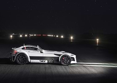 White Sports Car Night