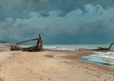 Shipwreck on a Sandy Shore