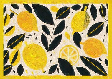 Lemon Branch Art Print