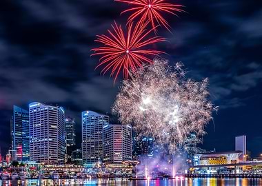 Cityscape Fireworks