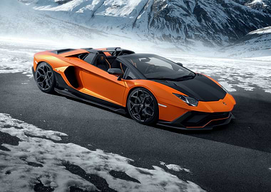 Orange Lamborghini Aventador