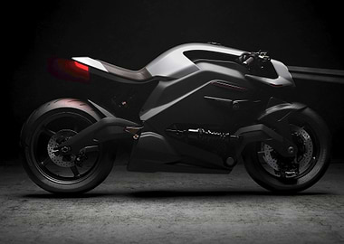 Futuristic Electric Motorcycle