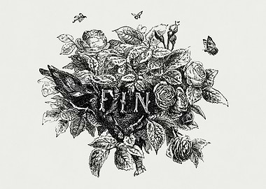Floral Finis Illustration