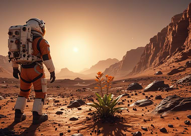 Astronaut on Mars