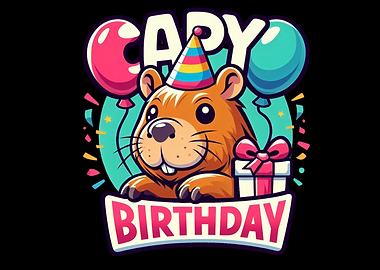 Capy Birthday – Cute Capybara Party Design