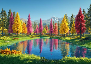 Autumn Forest Reflection