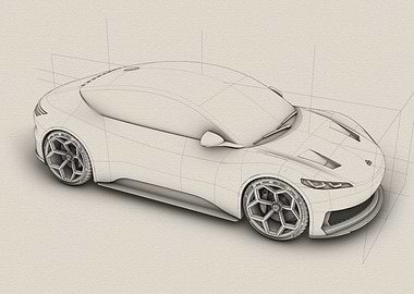 Sketch of a Modern Sports Car