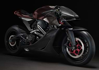 Black and Red Motorcycle