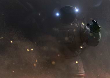 Astronaut in Space Dust