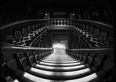 Grand Staircase in Black and White