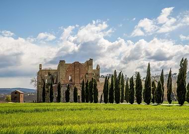 Ruined Abbey in Tuscany