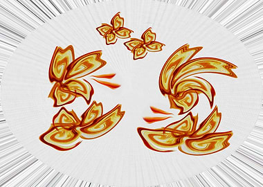 Abstract Butterfly Art