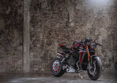 Black and Red Motorcycle