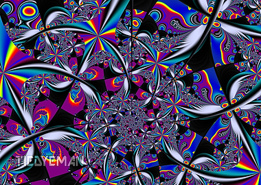 'Dove Wings' Psychedelic Fractal Art
