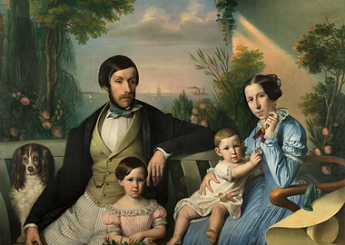 Family Portrait in Garden