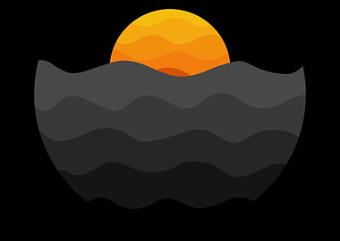 Seasun Black - Sunset Over Waves