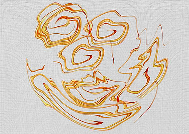Abstract Swirls in Gold A1
