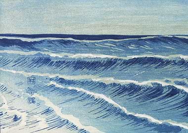 Japanese Ocean Waves Print