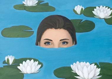 Woman in Water Lilies