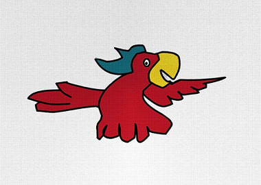 Red Parrot Cartoon