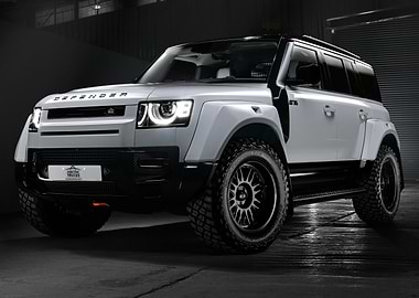 White Land Rover Defender
