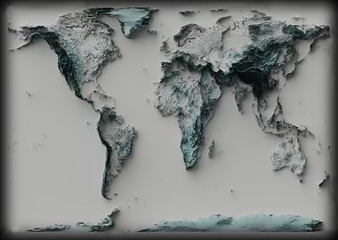Minimalistic World Relief Map