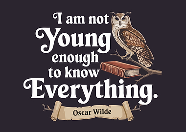 Oscar Wilde Quote Owl