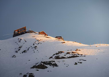 Mountaintop Cabin at Sunset