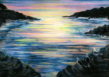 Pastel Sunset Seascape