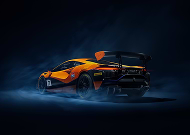 Orange Race Car