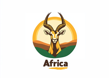 Africa Logo with Gazelle