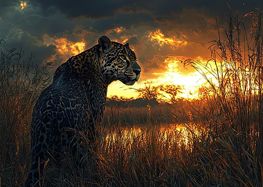 Leopard Sunset