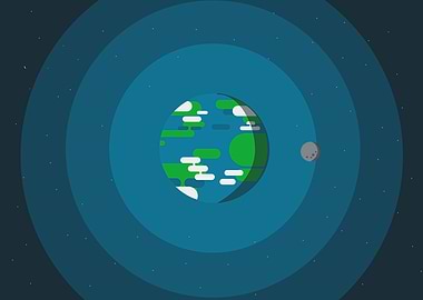 Earth and Moon in Space