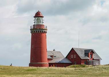 Red Brick Lighthouse (Bovbjerg Fyr, west coast of Jutland)