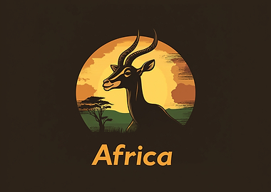 African Antelope Sunset