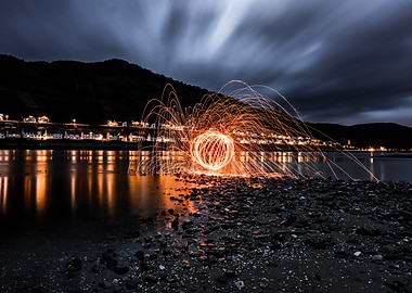 Fire Trails by the Water