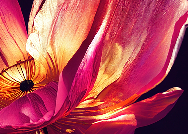 Pink and Gold Flower