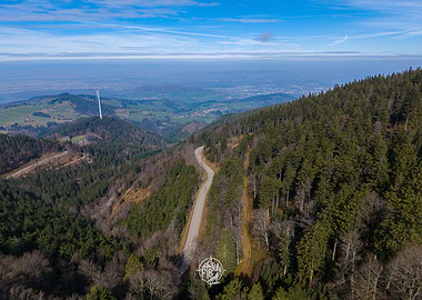 Mountain Road Aerial View