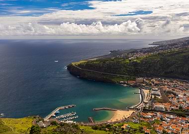 Coastal Town with Harbor, Madeira