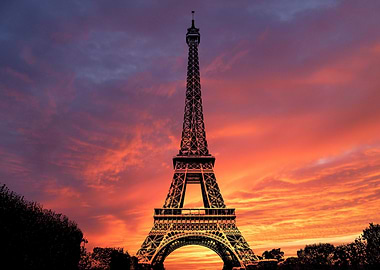 Eiffel Tower Sunset