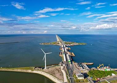 Wind Turbine and Seawall